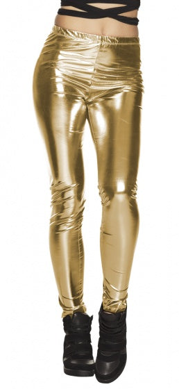 Load image into Gallery viewer, Boland Legging Glance Dames Goud Maat M
