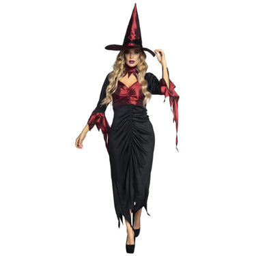 Boland Witch kostuum dames zwart rood maat 40 42 (M)