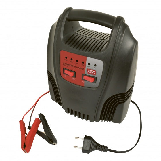 Load image into Gallery viewer, Carpoint Acculader 6 12 Volt 8-44 Ah 8 Ampère zwart

