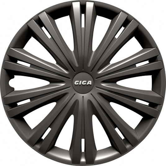 Carpoint Wieldoppen Giga 15 inch antraciet set van 4