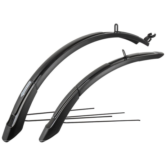 M-Wave M-wave spatbordenset 26-29 inch 65mm met stangen zwart op kaart