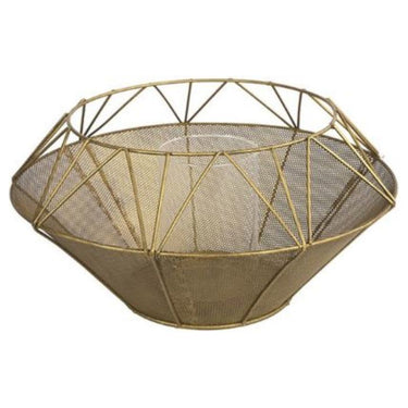Hi-point Hansli theelichthouder 37 x 18,5 cm staal goud