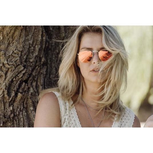 zonnebril unisex goud rood (CWI2413)