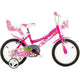 Dino Happy 16 Inch 27 cm Meisjes Knijprem Roze