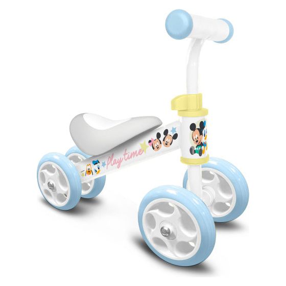 Play Time Mickey loopfiets met 4 wielen Junior Wit Lichtblauw