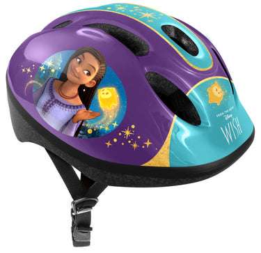 Disney wish fietshelm verstelbaar junior paars turquoise maat 50-56 cm (s)