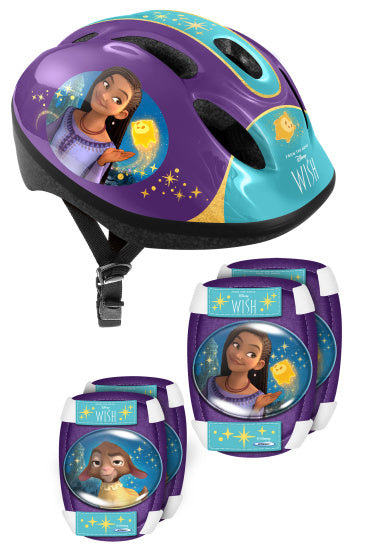 Load image into Gallery viewer, Disney Wish 5-delig Skatebescherming 50-56 cm Paars Turquoise maat S M
