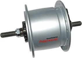 Shimano dynamonaaf 6v 2,4w DH-C6000 RB zilver