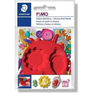 Fimo Kleimal camee junior 7 cm siliconen rood