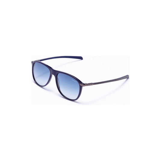 Formula Zonnebril unisex rond cat.4 navy lichtblauw