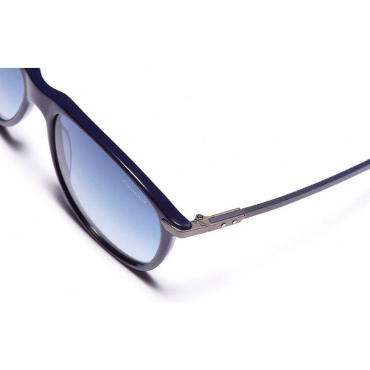 Formula Zonnebril unisex rond cat.4 navy lichtblauw