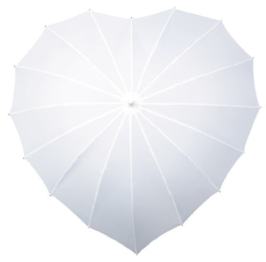 Falcone Paraplu hartvormig 110 cm polyester wit