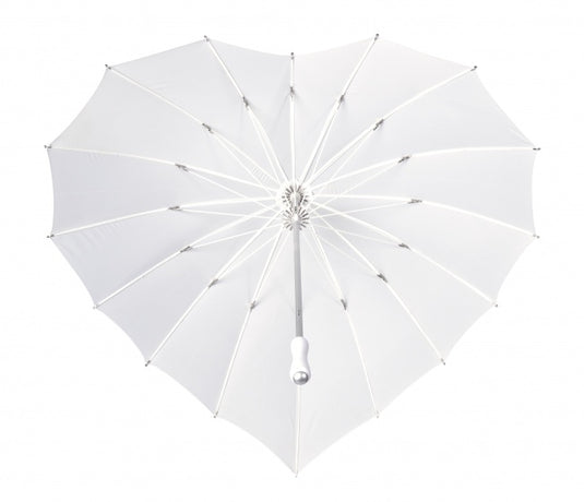 Falcone Paraplu hartvormig 110 cm polyester wit