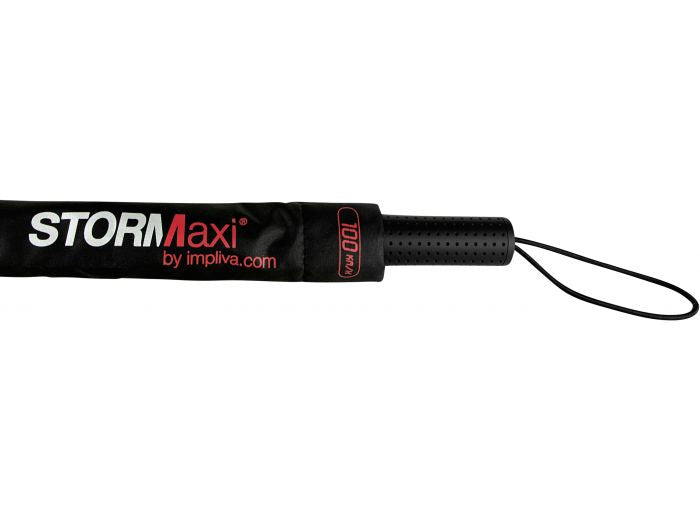 Load image into Gallery viewer, Impliva STORMaxi stormparaplu 100 cm polyester zwart rood
