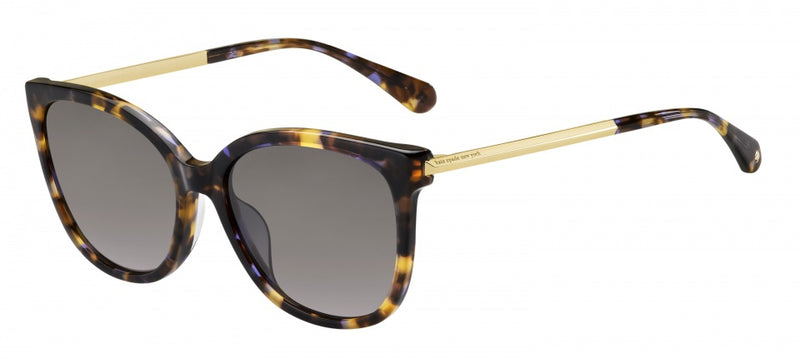 Load image into Gallery viewer, Kate spade Zonnebril Britton dames gepolariseerd havana blauw goud
