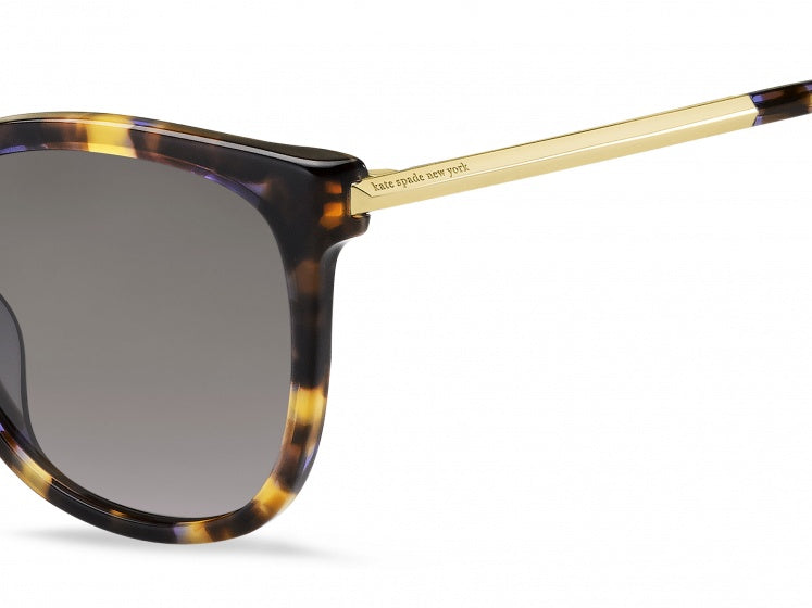 Load image into Gallery viewer, Kate spade Zonnebril Britton dames gepolariseerd havana blauw goud
