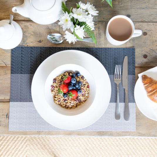 Kitchencraft Placemat 30 x 45 cm PVC polyester wit grijs