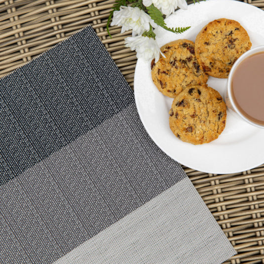 Kitchencraft Placemat 30 x 45 cm PVC polyester wit grijs