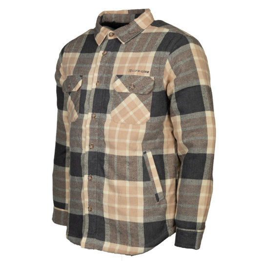 Life line Jervis Padded Flannel Shirt heren beige maat L