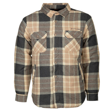 Life line Jervis Padded Flannel Shirt heren beige maat XXL