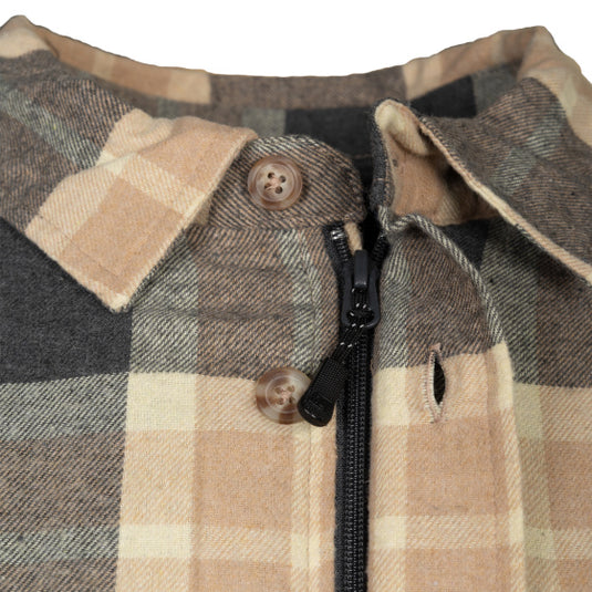 Life line Jervis Padded Flannel Shirt heren beige maat L