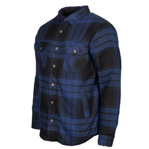 Life line Jervis Padded Flannel Shirt heren blauw zwart maat S