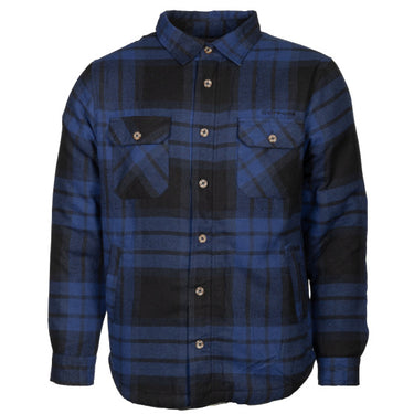 Life line Jervis Padded Flannel Shirt heren blauw zwart maat M
