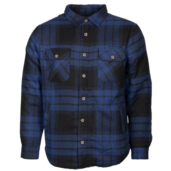 Load image into Gallery viewer, Life line Jervis Padded Flannel Shirt heren blauw zwart maat XL
