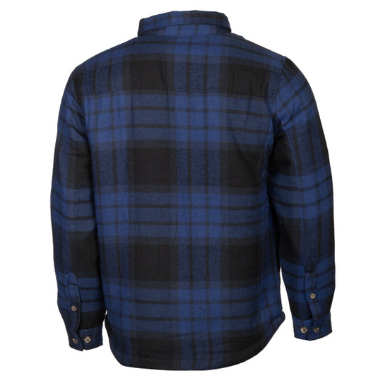 Life line Jervis Padded Flannel Shirt heren blauw zwart maat L
