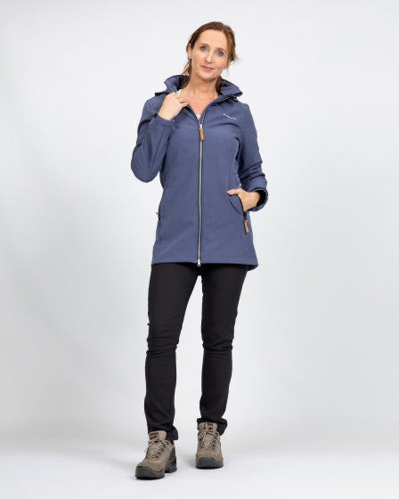 Load image into Gallery viewer, Life line Kya softshell parka dames donkerblauw maat 3XL
