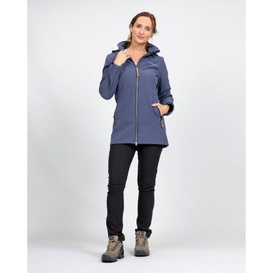 Life line Kya softshell parka dames donkerblauw maat XXL