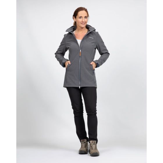 Load image into Gallery viewer, Life line Kya softshell parka dames donkergrijs maat 4XL
