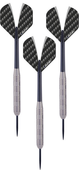 Load image into Gallery viewer, Longfield darts Steeltip Dartpijl Set 23 gram Zilver Zwart 3 stuks
