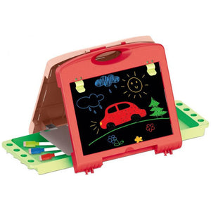 Luna Tekenbord junior 54,5 x 32 x 33,5 cm 40-delig rood roze