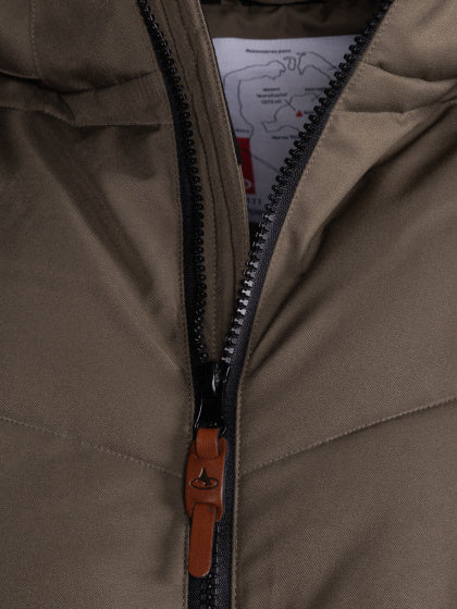 Maupiti Marck II padded winterjas heren grijsbruin maat L