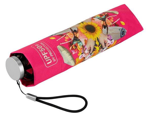 Load image into Gallery viewer, Minimax Paraplu UPF50+ 92 cm polyester zwart roze
