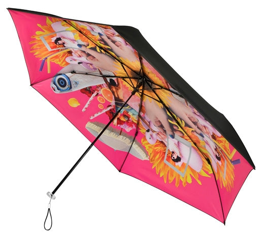 Opvouwbare Paraplu met UPF50+ coating Zwart Roze