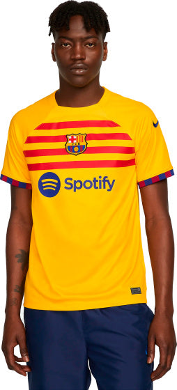Dri-Fit FC Barcelona 2023 24 4th Voetbalshirt Heren Geel maat S