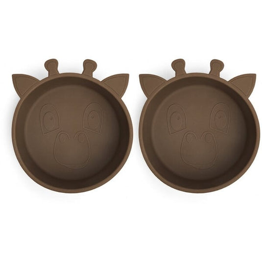 Nuuroo Nuuroo Alex silicone deep plate 2-pack Giraf