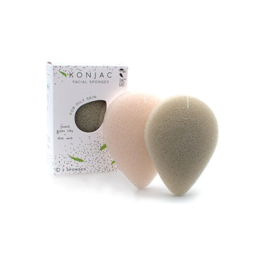 Owl Bee Konjac Gezichtssponzen Vette Huid 2 stuks
