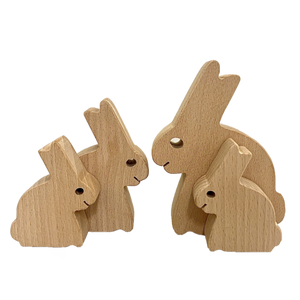 Papoose Toys Papoose Toys Bunny Family 4pc