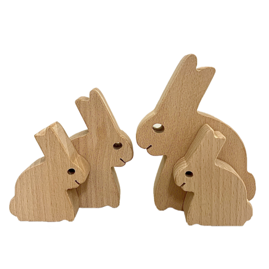 Papoose Toys Papoose Toys Bunny Family 4pc