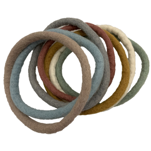 Papoose Toys Papoose Toys Earth Felt Rings Small Set 7pc