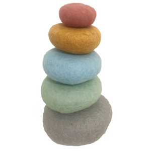 Papoose Toys Papoose Toys Earth Stacking set 5pc