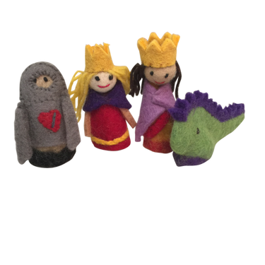 Papoose Toys Papoose Toys Finger Puppets King Queen 4pc