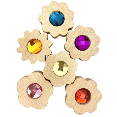 Papoose Toys Papoose Toys Gem Counting Flowers 6pc
