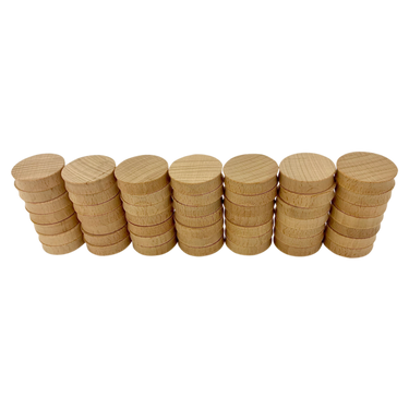 Papoose Toys Papoose Toys Mini Natural Concave 4cm 49pc