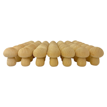 Papoose Toys Papoose Toys Mini Natural Mushroom 49pc