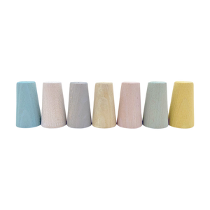 Papoose Toys Papoose Toys Mini Pastel Cones 7pc
