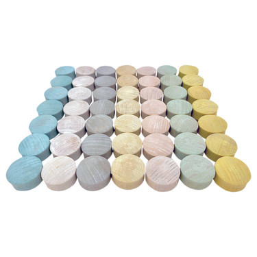 Papoose Toys Papoose Toys Mini Pastel Convex 49pc